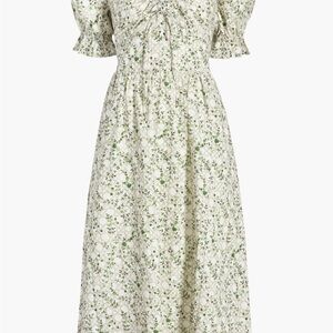 Hill House Ophelia Dress - sand basket weave vine